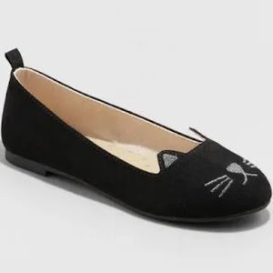 Cat & Jack girl cat ballet flats used size 1 girls